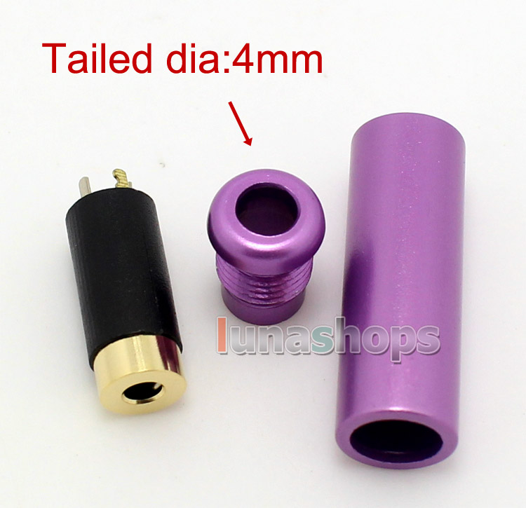 With Housing 2.5mm Stereo + Mic Female Plug Port Audio Cable Connector For DIY